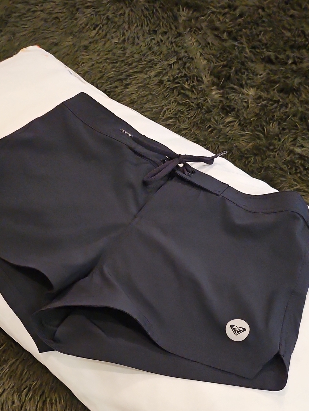 Roxy Black Swim Shorts with Drawstring